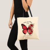 Tote Bag Papillon Fleurs Aquarelle Déployez Vos Ailes (Devant (produit))