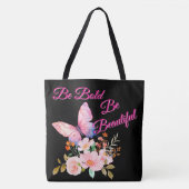 Tote Bag Papillon & Fleurs de la Nature (Devant)