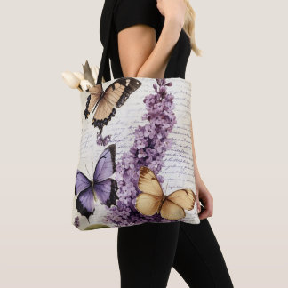 Tote Bag Papillon Floral