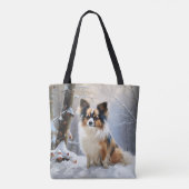 Tote Bag Papillon Laisser neiger Noël (Dos)