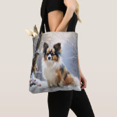 Tote Bag Papillon Laisser neiger Noël (De près)