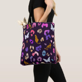 Tote Bag Papillon léopard Noir (De près)