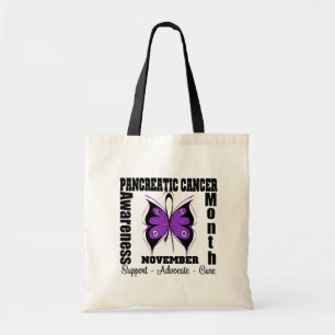 Tote Bag Papillon - Mois de sensibilisation au cancer pancr