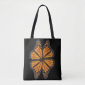Tote Bag Papillon monarque à fleurs (Devant)