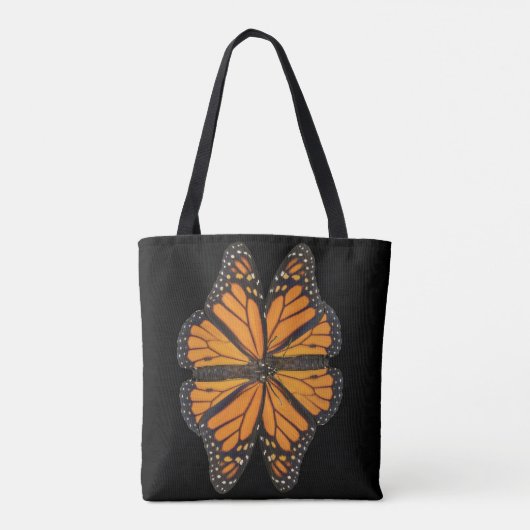 Tote Bag Papillon monarque à fleurs (Dos)