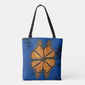 Tote Bag Papillon monarque à fleurs (Dos)