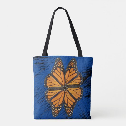 Tote Bag Papillon monarque à fleurs (Dos)
