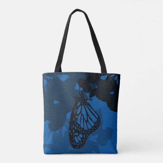 Tote Bag Papillon Monarque bleu Fourre-tout (Dos)
