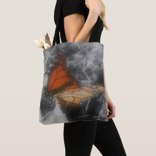 Tote Bag Papillon Monarque En Couleur Partielle