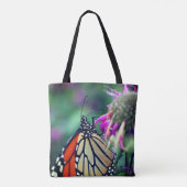 Tote Bag Papillon Monarque En Fleur Fermer (Dos)