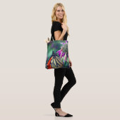 Tote Bag Papillon Monarque En Fleur Fermer (Sur le modèle)