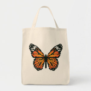 Tote Bag Papillon monarque en polygone