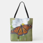 Tote Bag Papillon Monarque sur Cosmos (Dos)