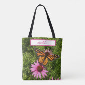 Tote Bag Papillon Monarque sur Echinacea Cone Flower Photo (Dos)