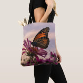 Tote Bag Papillon Monarque sur Fleur (De près)