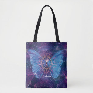 Tote Bag Papillon morpho / Galaxie Mandala