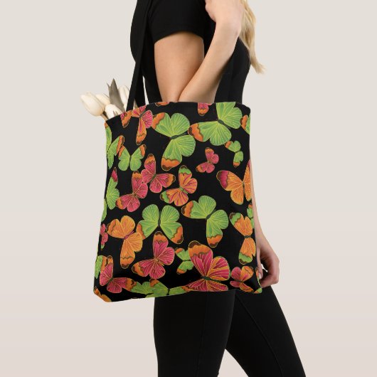 Tote Bag Papillon Motif coloré (De près)