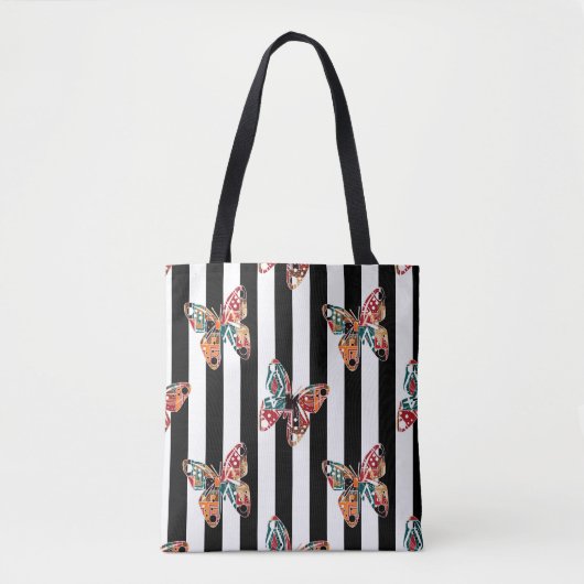 Tote Bag Papillon multicolore (Devant)