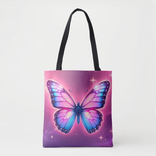 Tote Bag Papillon néon rétro Fourre-tout (Devant)