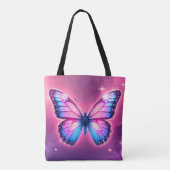 Tote Bag Papillon néon rétro Fourre-tout (Dos)