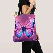 Tote Bag Papillon néon rétro Fourre-tout (De près)