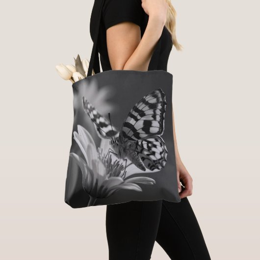 Tote Bag Papillon noir et blanc (De près)