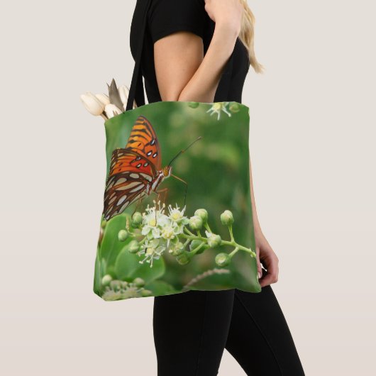 Tote Bag Papillon orange (De près)