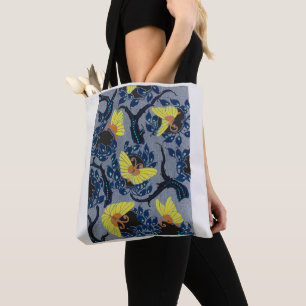 Tote Bag Papillon Pochoir Motif dans Art Nouveau