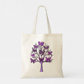 Tote Bag Papillon pourpre Arbre des papillons de vie (Dos)