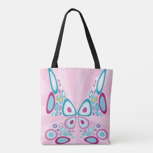 Tote Bag Papillon rétro Abstrait Pop Art (Dos)