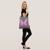 Tote Bag Papillon rose Cancer du sein Survivant (Sur le modèle)