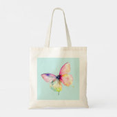 Tote Bag Papillon rose délicat dans les couleurs pastel arc (Dos)