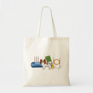 Tote Bag Papillon Rouge Et Blanc Avec Équipement D'Agilité