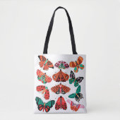 Tote Bag Papillon rouge et papillon vert (Devant)