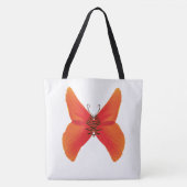 Tote Bag Papillon rouge orange avec votre nom (Devant)
