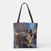 Tote Bag Papillon Saison des Fêtes de Noël (Dos)