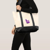 Tote Bag Papillon simple - pourpre (Devant (produit))