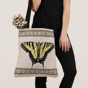 Tote Bag Papillon Southwestern jaune Swallowtail