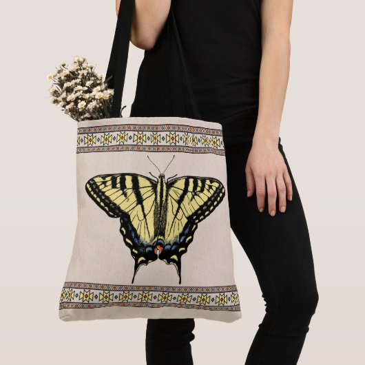 Tote Bag Papillon Southwestern jaune Swallowtail (De près)