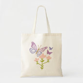 Tote Bag Papillon sur une fleur (Devant)