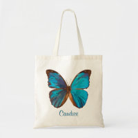 Papillon Tropical bleu et turquoise couleur Gem