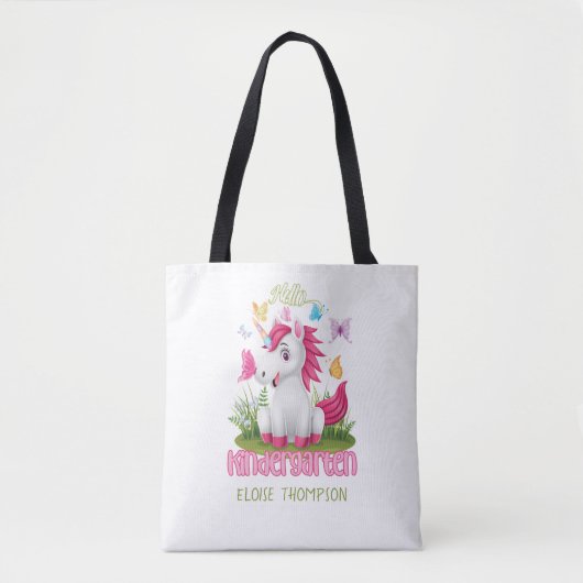 Tote Bag Papillon Unicorn jardin d'enfants Retour à l'école (Devant)