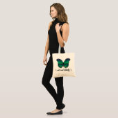 Tote Bag Papillon vert anti-social (Devant (modèle))