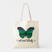 Tote Bag Papillon vert anti-social (Dos)