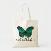 Tote Bag Papillon vert anti-social (Devant)