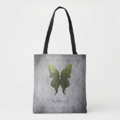 Tote Bag Papillon vert bijoux (Devant)