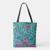 Tote Bag Papillon Vert Émeraude Kaléidoscope Impression Per (Dos)