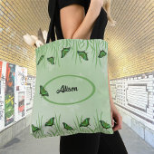 Tote Bag Papillon vert sur vert clair - personnalisable