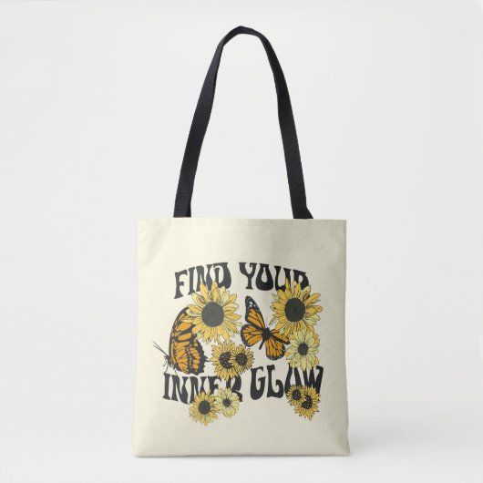 Tote Bag Papillon vintage | Trouvez votre lumière intérieur (Devant)