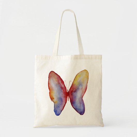 Tote Bag Papillon Watercolor Art Budget Fourre-tout (Devant)
